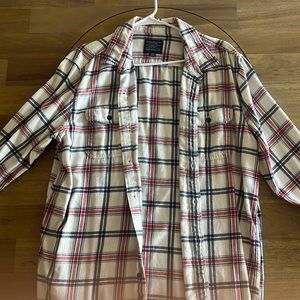 American Eagle Red, White and Blue Flannel - XL mens